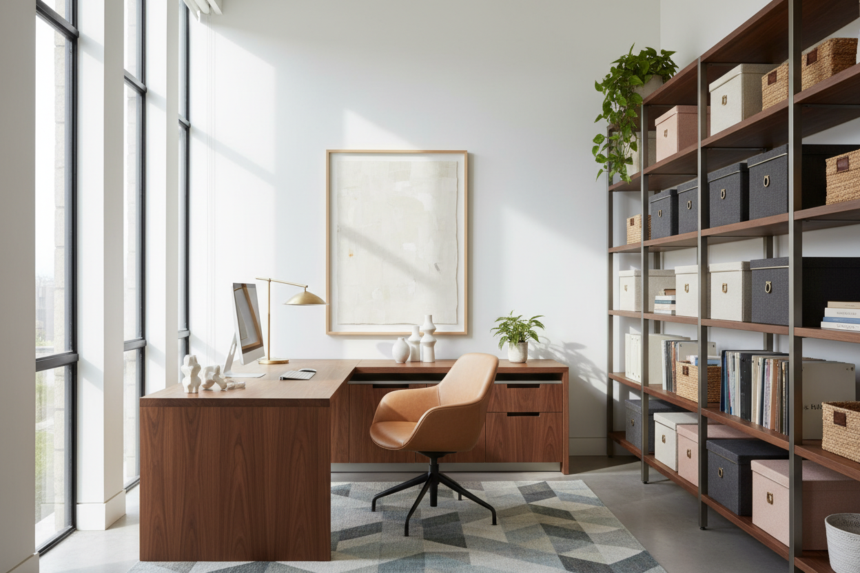 Elevate Your Home Office With Chic File Storage