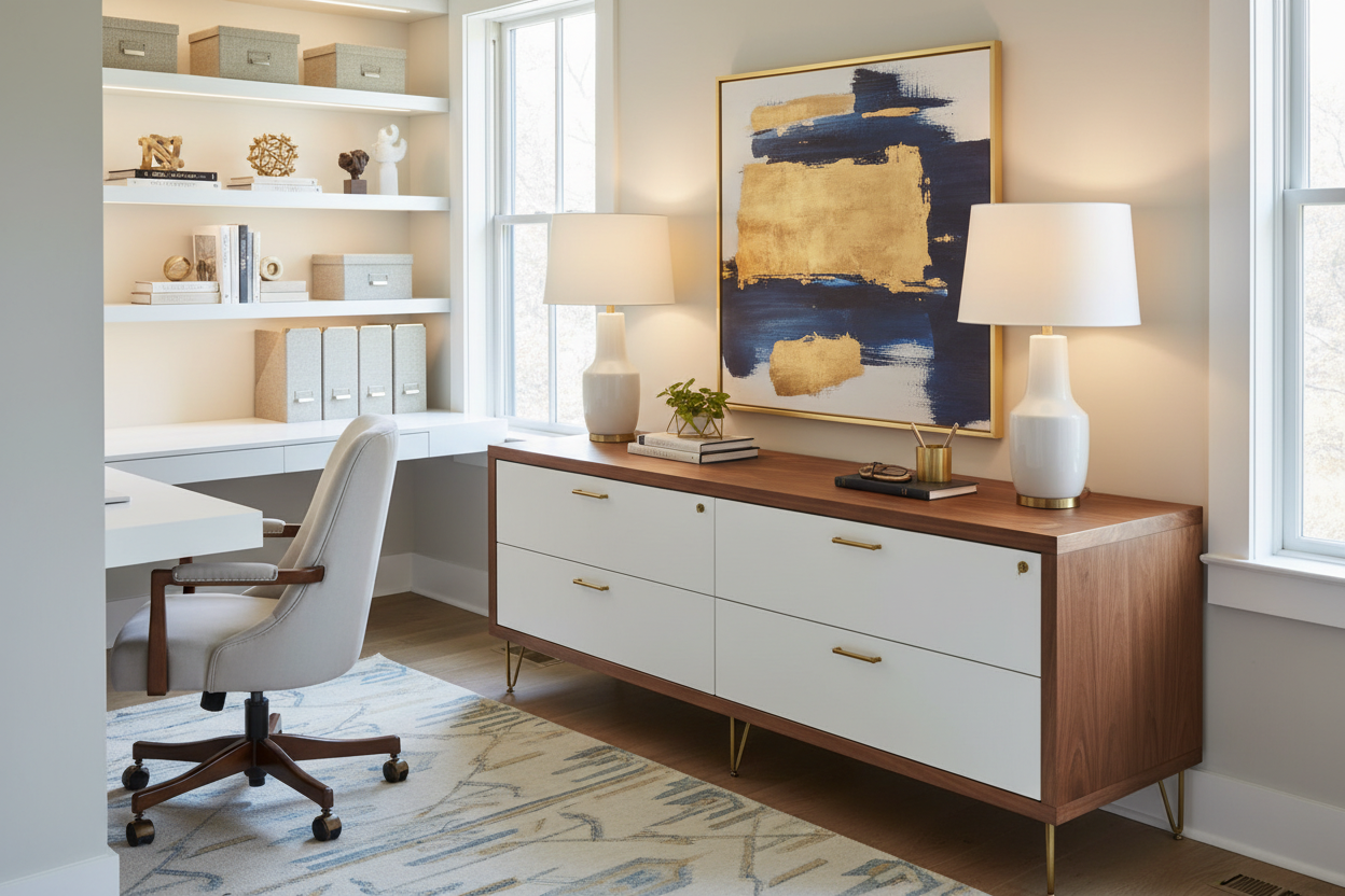 How to Style an Ikea File Cabinet for a High-End Office Look