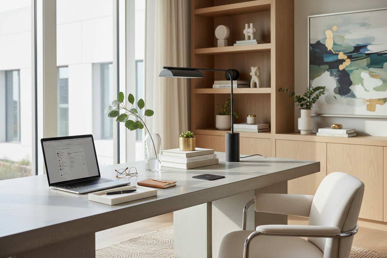 How to Style a Desk Organized for a Luxury Look
