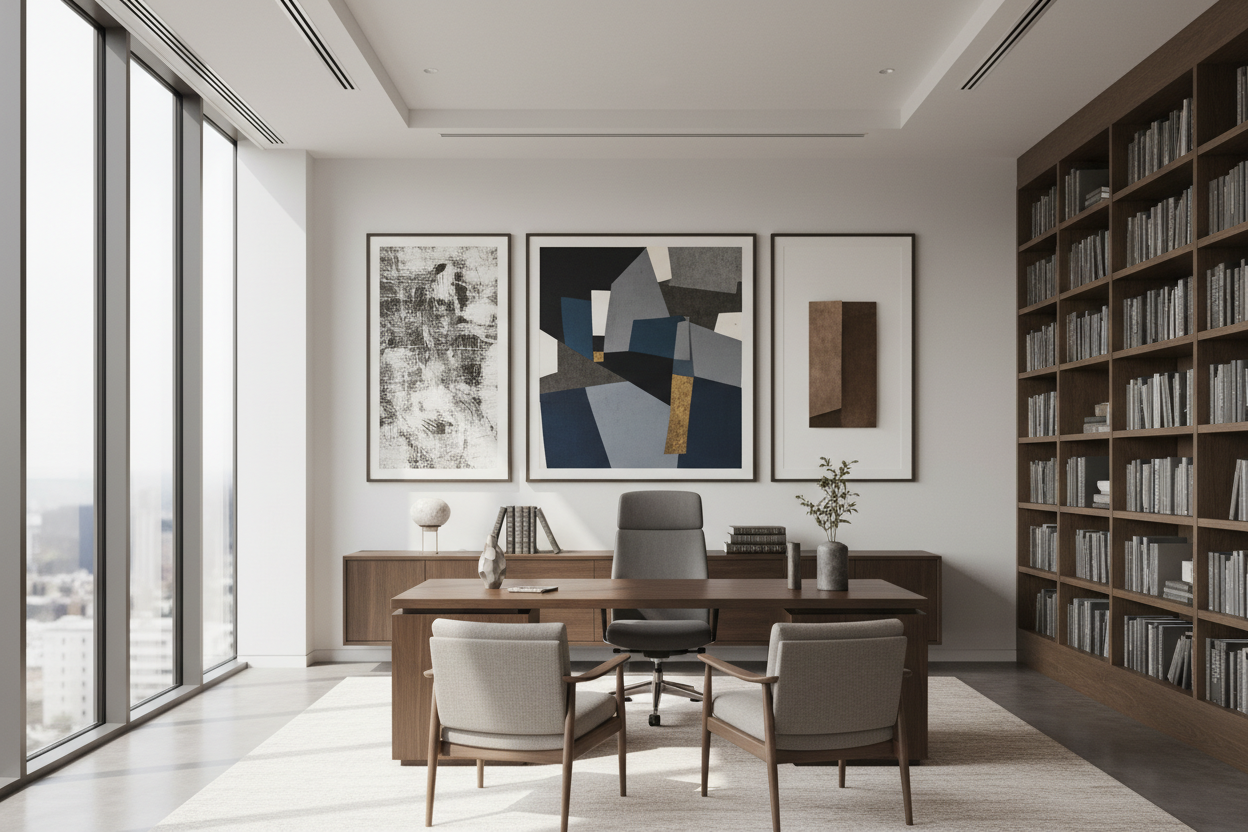 How to Curate Executive Office Wall Art for Authority