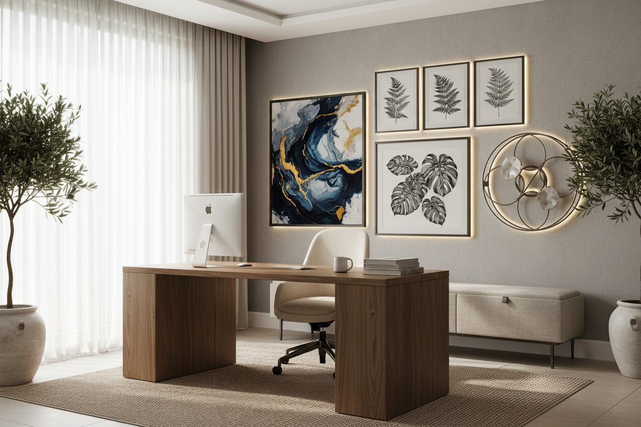 Elevate Your Workspace With These Home Office Wall Art Ideas