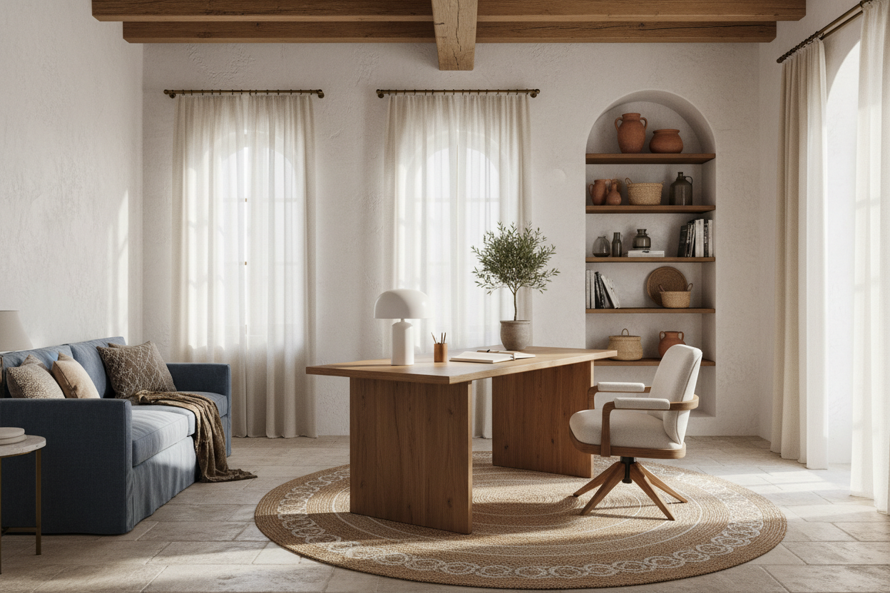 Designing a Modern Mediterranean Office That Inspires Focus