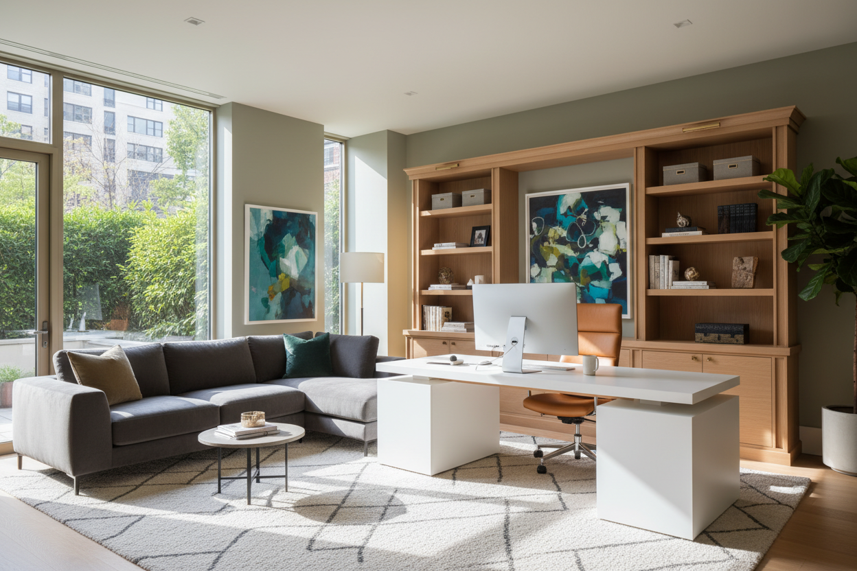 Mastering the Layout: Designing a Home Office with a Couch