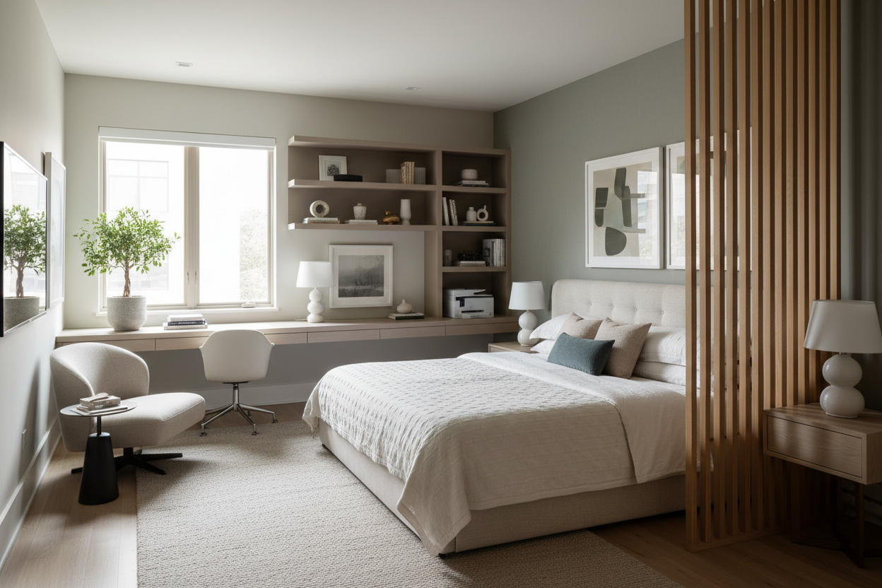Master the Art of the Seamless Bedroom Office Combo