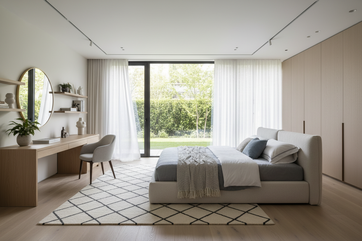 Designing a Master Bedroom with Office Area That Feels Calm