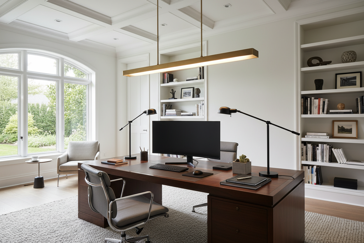 Mastering the Light Over Desk Look for a Luxury Office