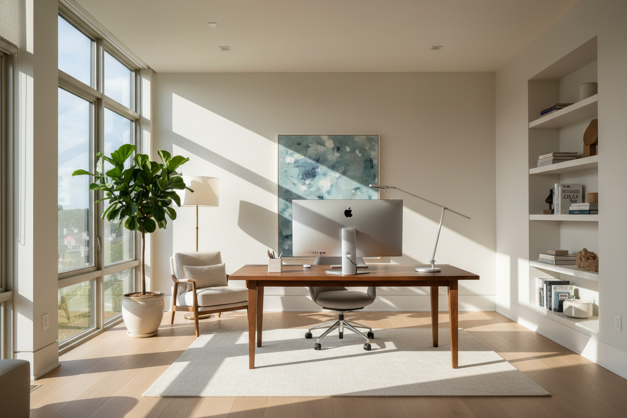How to Light a Home Office for Focus and Style