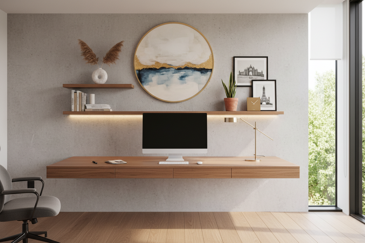 Desk Wall Ideas: What Designers Put Behind the Monitor