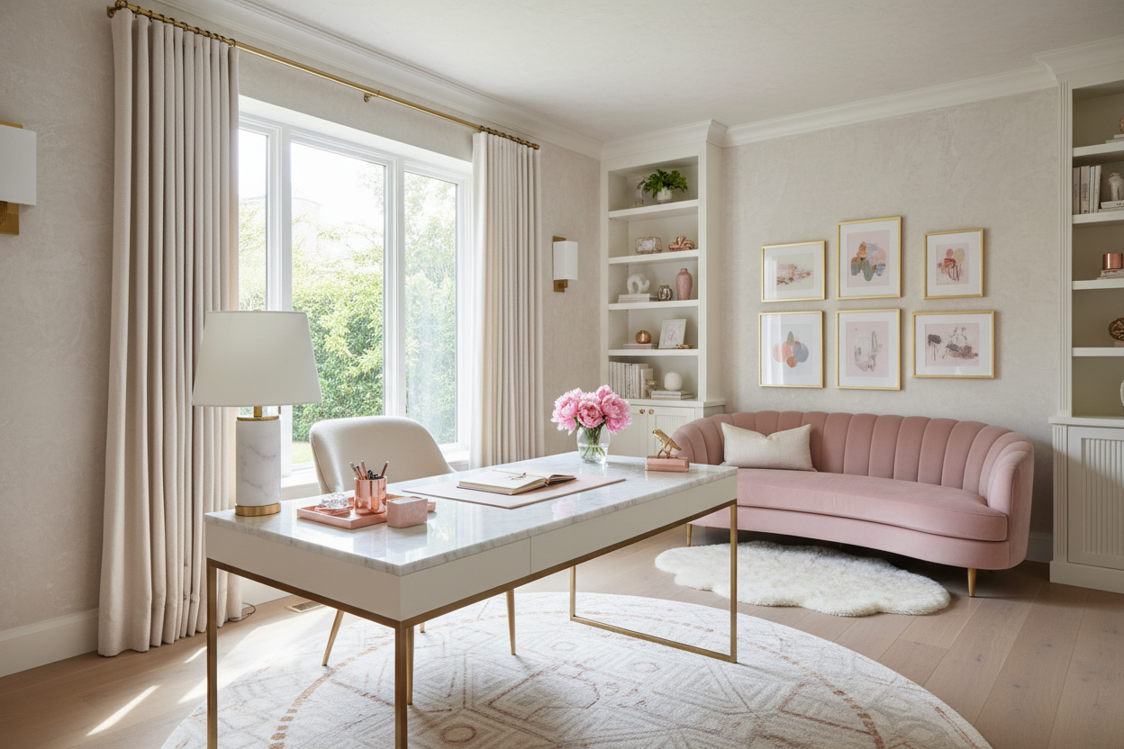 Women's Office Ideas for a High-End, Non-Corporate Look