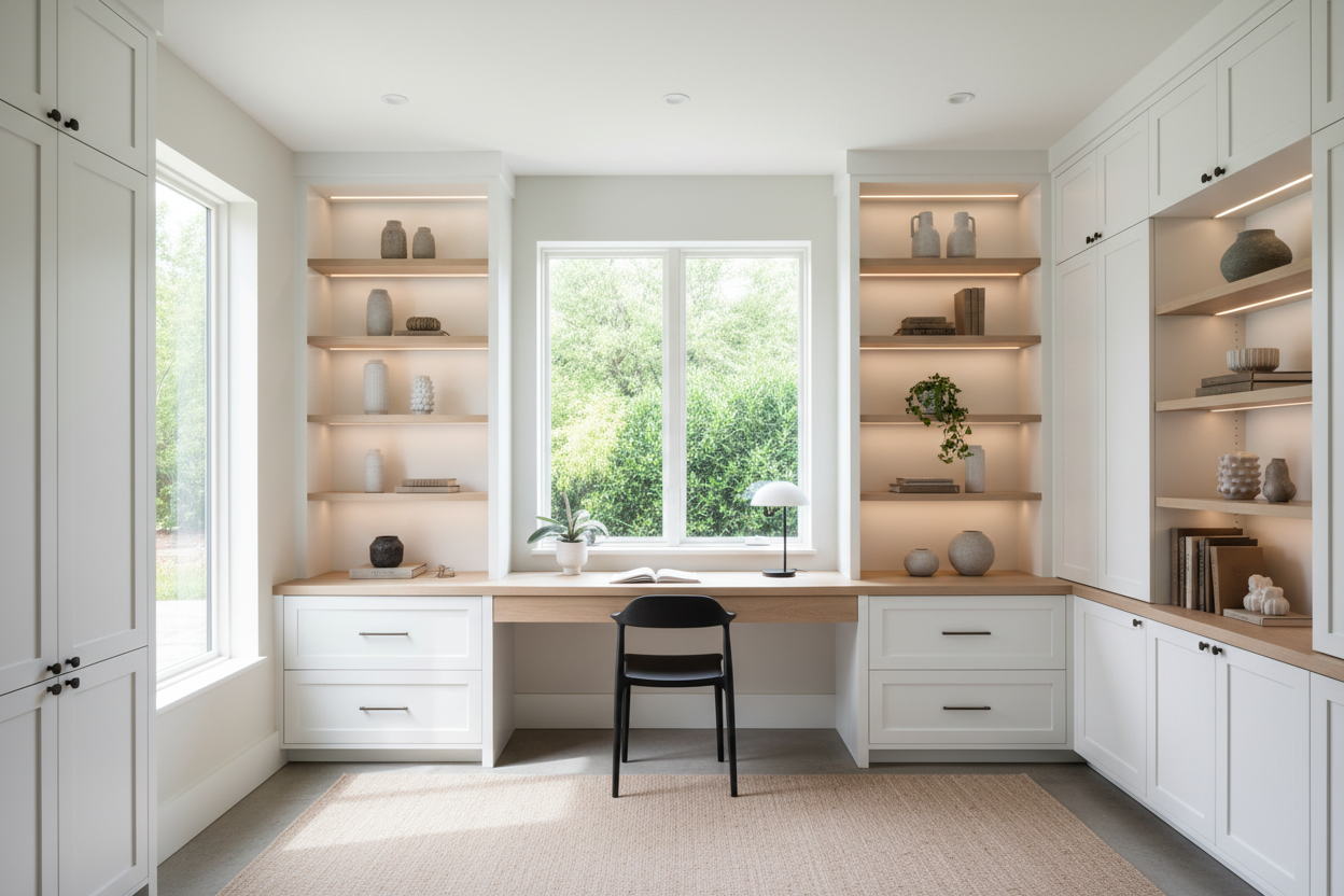 Built-Ins in Office: How to Get a High-End Look on a Budget