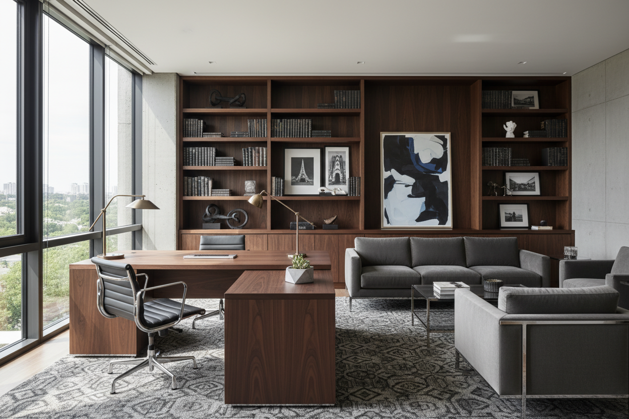 How to Style a Cool Mens Office for a High-End Look