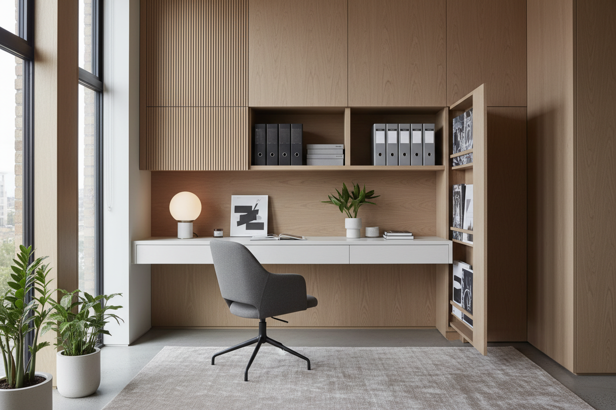 Home Office Magazine Storage: How Designers Hide Clutter