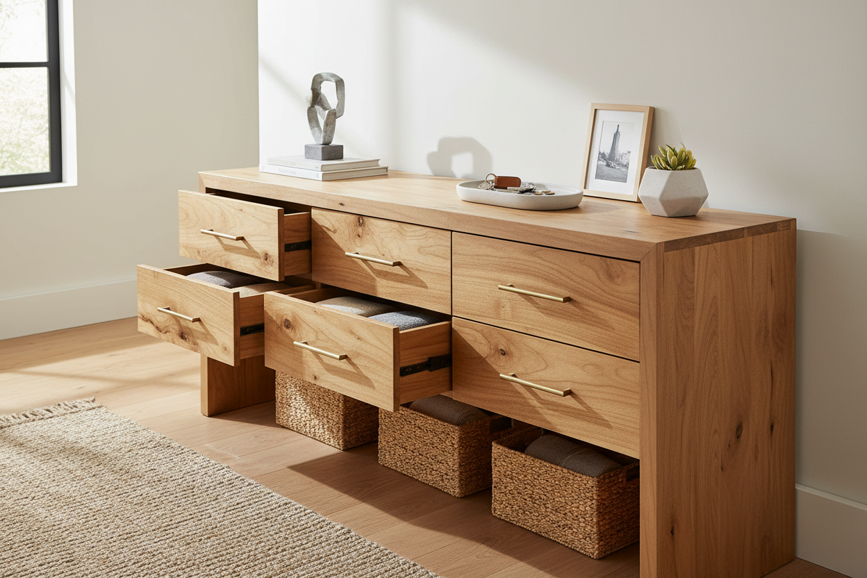 Why a Wood Console Table with Drawers is the Storage Hero Your Home Needs