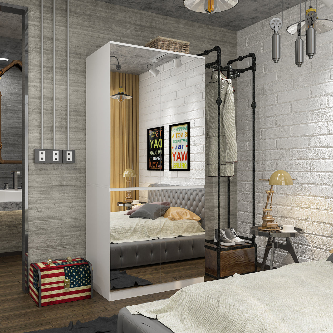 80 cm Modern White Entryway Cabinet with Spacious Drawers - Sleek Design
