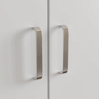 Armoire de penderie moderne blanche à 5 niveaux avec 2 portes de 80 cm