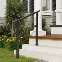 40,4 pouces Rampe d'escalier minimaliste en noir satiné avec angle réglable