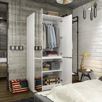 80 cm Modern White Entryway Cabinet with Spacious Drawers - Sleek Design