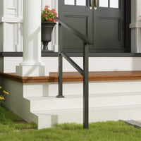 40,4 pouces Rampe d'escalier minimaliste en noir satiné avec angle réglable