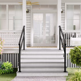 210 cm Modern Matte Black Stair Banister with Adjustable Angle