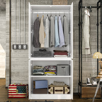 80 cm Modern White Entryway Cabinet with Spacious Drawers - Sleek Design