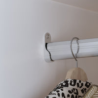 80 cm Modern White Full-Length Mirrored Wardrobe with Multiple Drawers and Adjustable Shelving