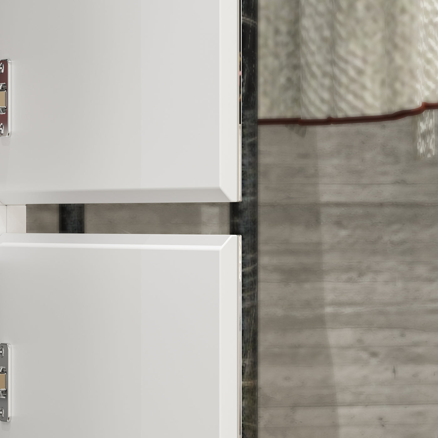 80 cm Modern White Entryway Cabinet with Spacious Drawers - Sleek Design