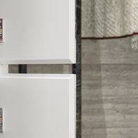 80 cm Modern White Entryway Cabinet with Spacious Drawers - Sleek Design