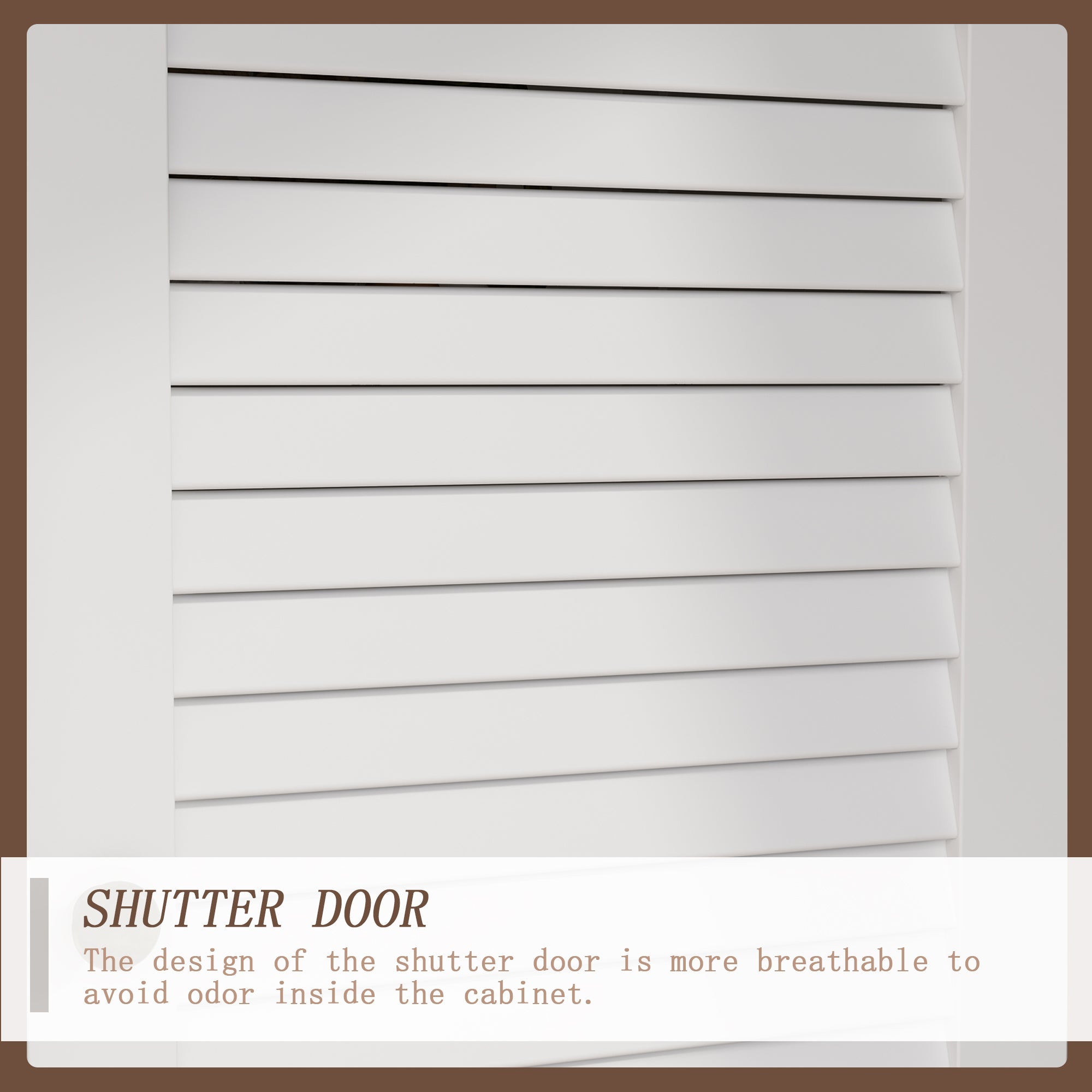 76.2 cm Modern Minimalist White Tall Storage Cabinet with 6-Tier Adjustable Shelves, Drawers and Shutter Door