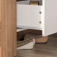 Meuble-lavabo moderne en L de 100 cm avec commode à 4 tiroirs