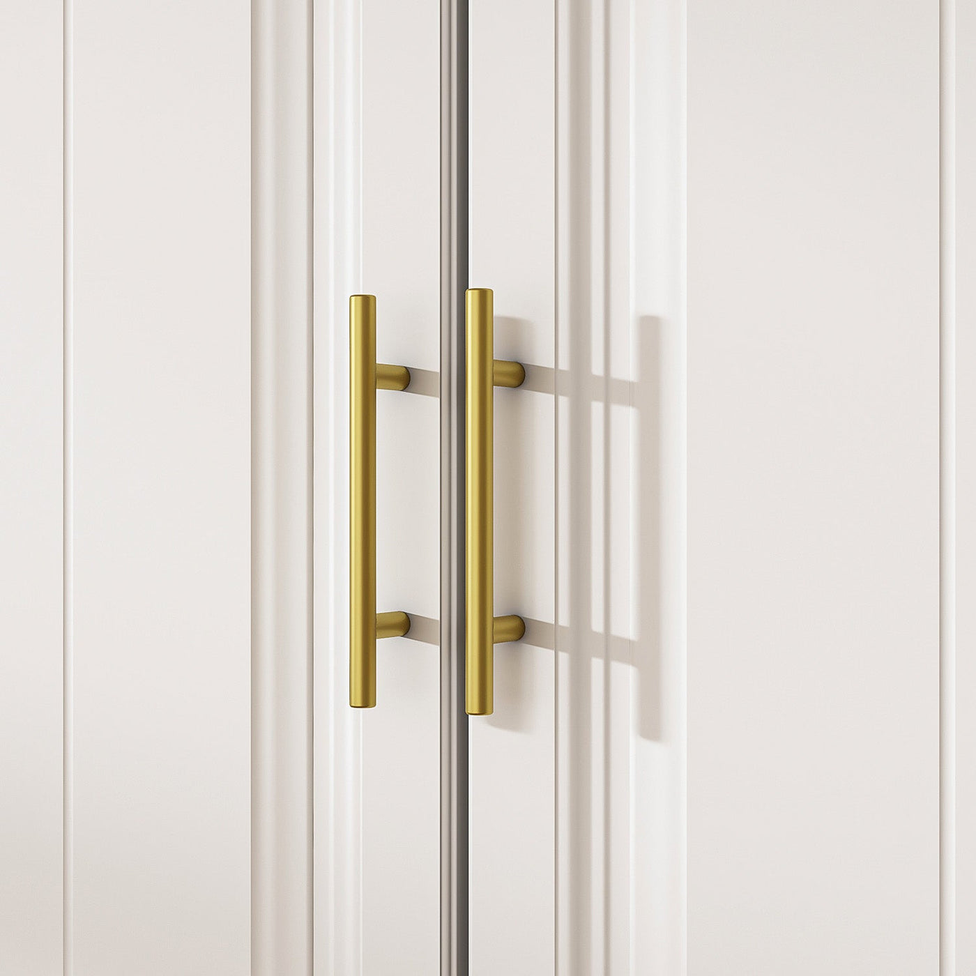 Wardrobe Heavy Duty Clothes Closet Storage Cabinet Armoire with Metal Handles for Small Living