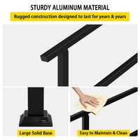 40,4 pouces Rampe d'escalier minimaliste en noir satiné avec angle réglable