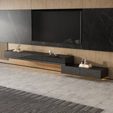240 cm Modern Minimalist Black TV Stand Wall-Mounted And Freely Arranged TV Stand With LED