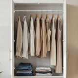 81 cm Modern White 4-Door Armoire
