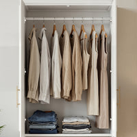 81 cm Modern White 4-Door Armoire