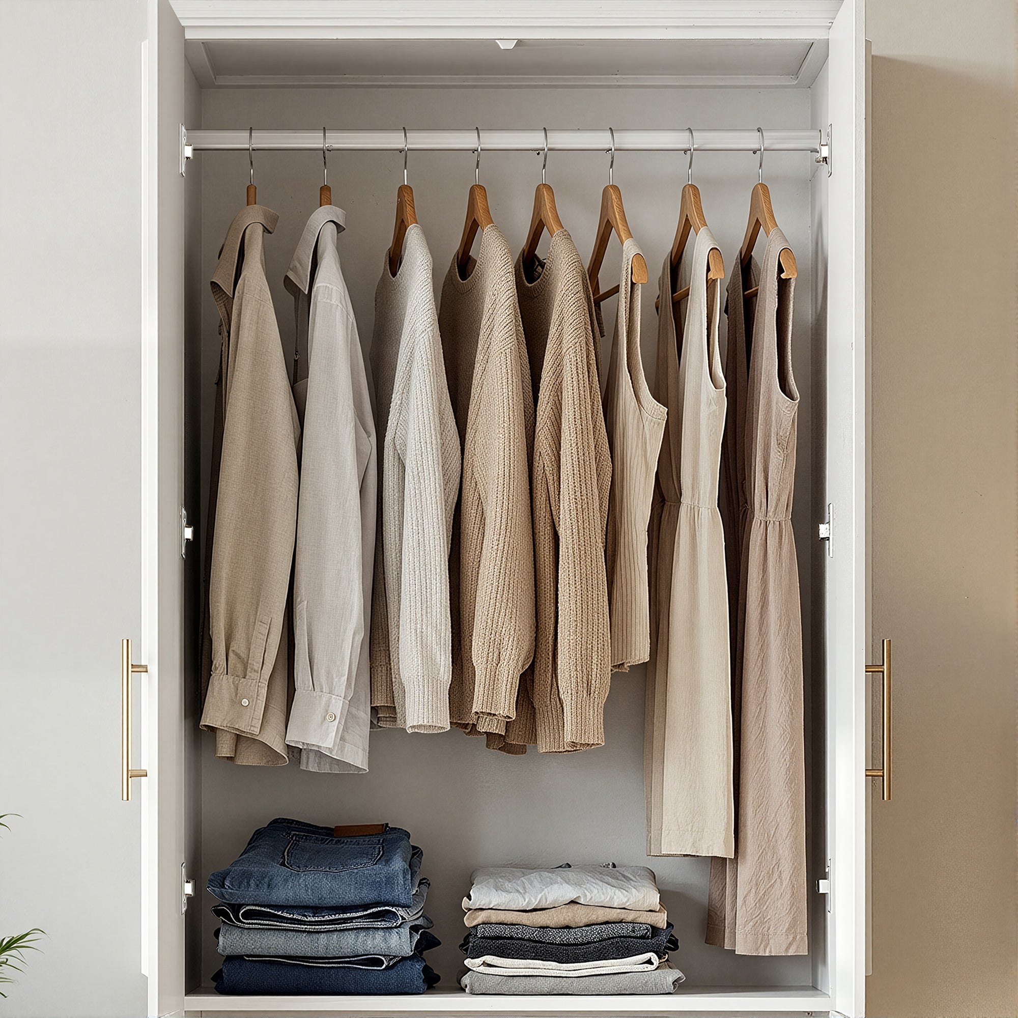 Armoire moderne blanche 4 portes de 81 cm