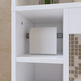 80 cm Modern White Toilet Storage with Tissue Holder
