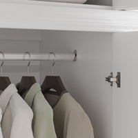 Family Cabinet Wardrobe Bedroom Armoire Home Closet 4 Doors and Drawers