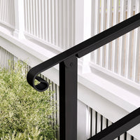 Main courante d'escalier moderne noire mate de 82,3 pouces avec angle réglable