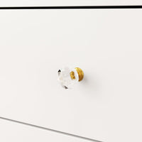 Coiffeuse moderne et minimaliste blanche de 100 cm avec miroir lumineux et prise