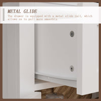 76.2 cm Modern Minimalist White Tall Storage Cabinet with 6-Tier Adjustable Shelves, Drawers and Shutter Door