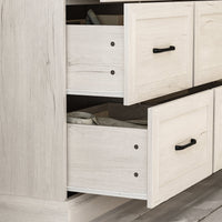 180 cm Modern White/Gray Dresser with 9 Drawers