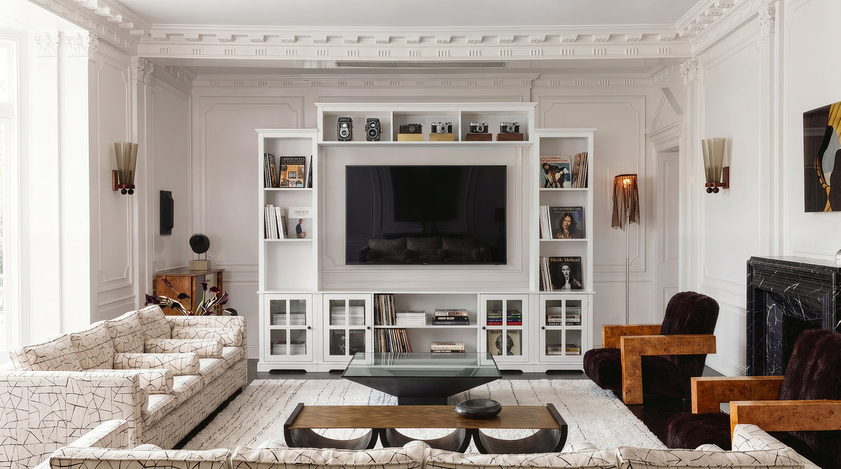 Modern Entertainment Center with 4 Doors