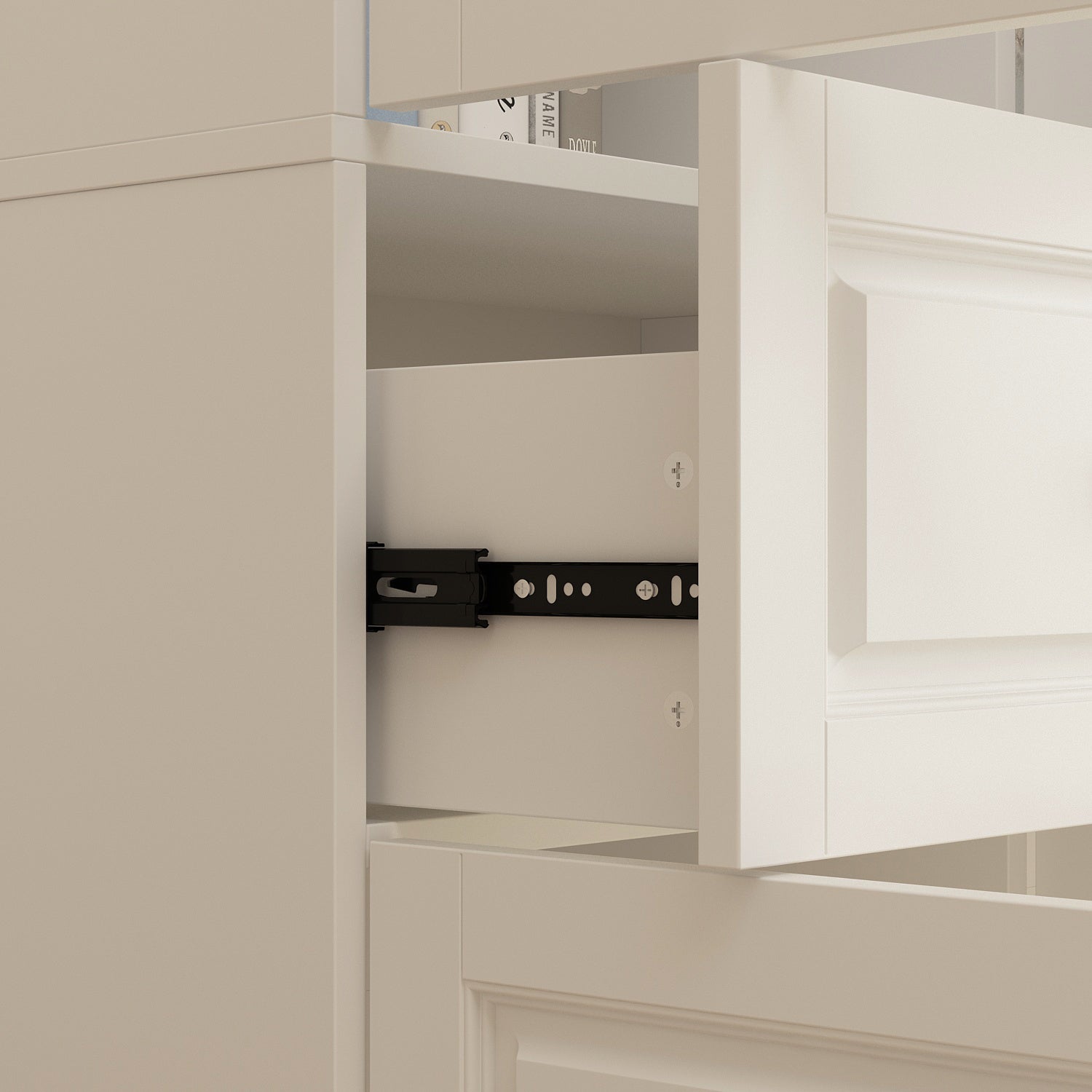 Étagère d'angle de présentation classique blanche de 120 cm, meuble de rangement, bibliothèque modulable