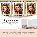 Coiffeuse moderne et minimaliste blanche de 110 cm avec tiroirs et lampe