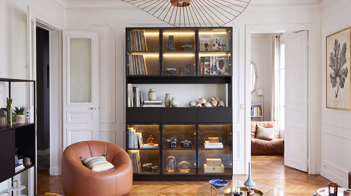 Modern Display Cabinet with LED Lights