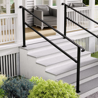 Main courante d'escalier moderne noire mate de 82,3 pouces avec angle réglable