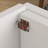 Lit escamotable blanc moderne et minimaliste de 157 cm avec prises électriques