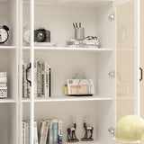 120 cm Classic White Display Cabinet Corner Shelf Storage Organizer Bookshelf in Combination
