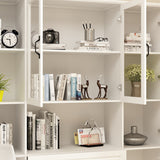 160 cm Classic White Large Display Cabinet Corner Shelf Storage Organizer Bookshelf in Combination