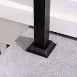 210 cm Modern Matte Black Stair Banister with Adjustable Angle